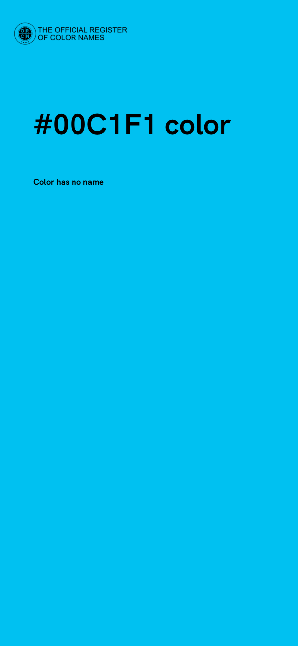 #00C1F1 color image
