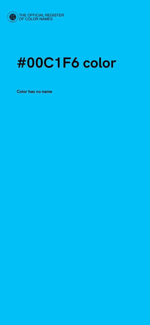#00C1F6 color image