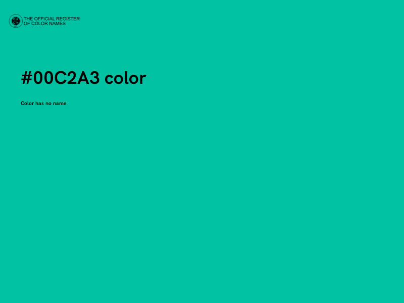 #00C2A3 color image