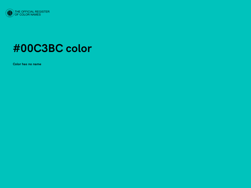 #00C3BC color image