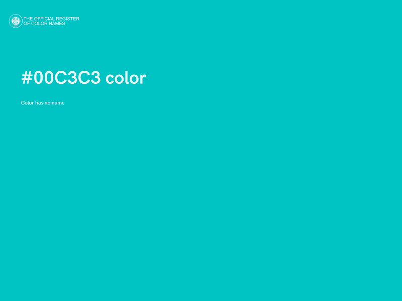 #00C3C3 color image