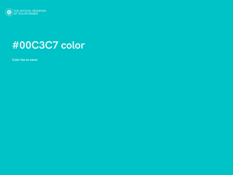 #00C3C7 color image