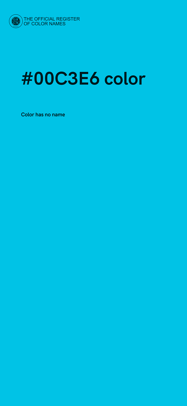 #00C3E6 color image
