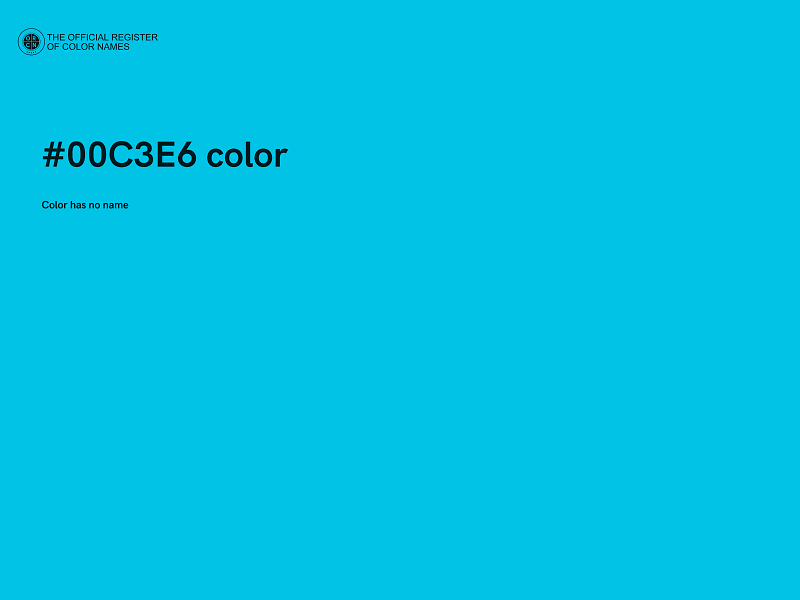 #00C3E6 color image