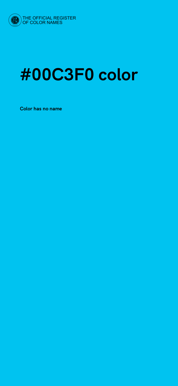 #00C3F0 color image