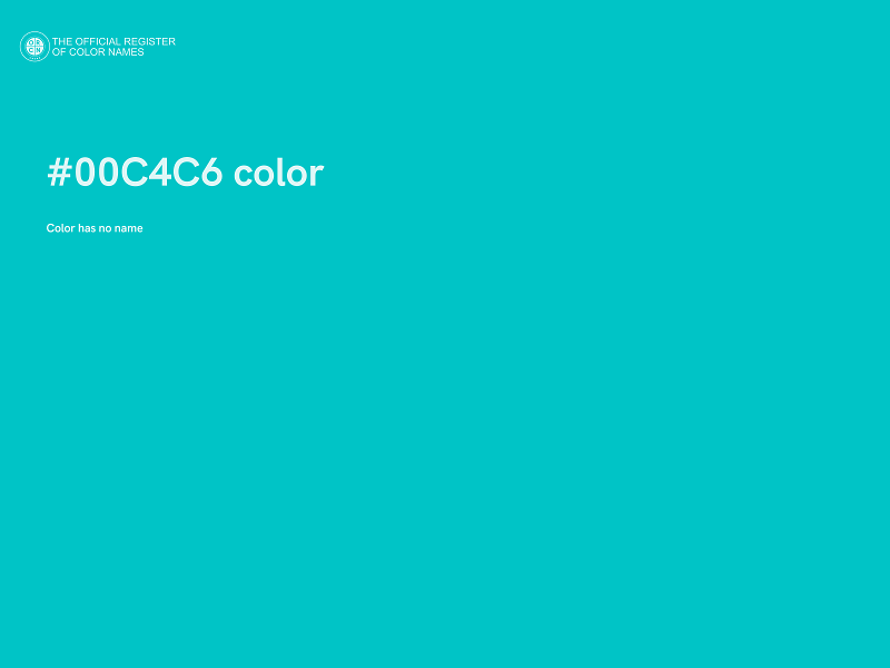 #00C4C6 color image