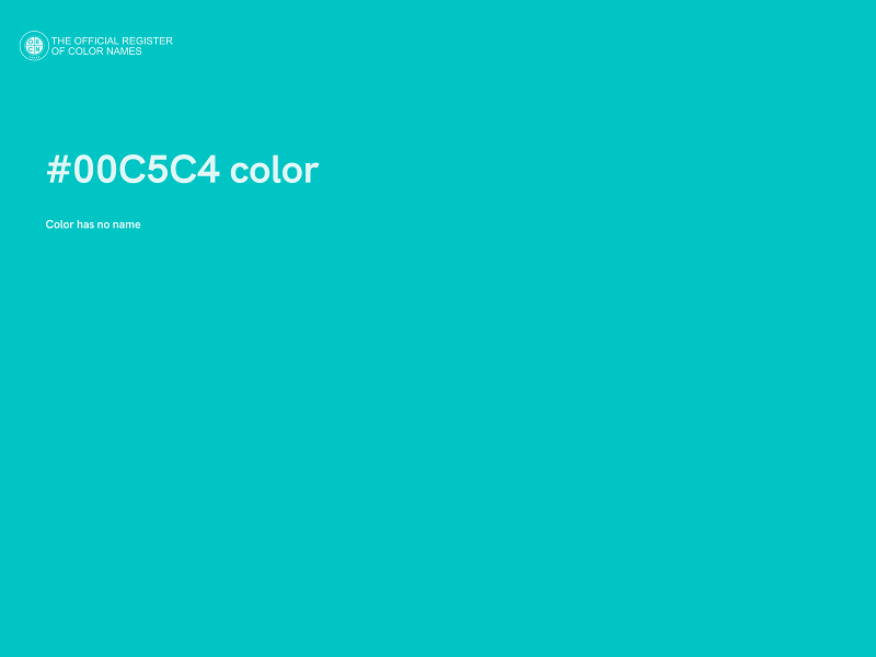 #00C5C4 color image