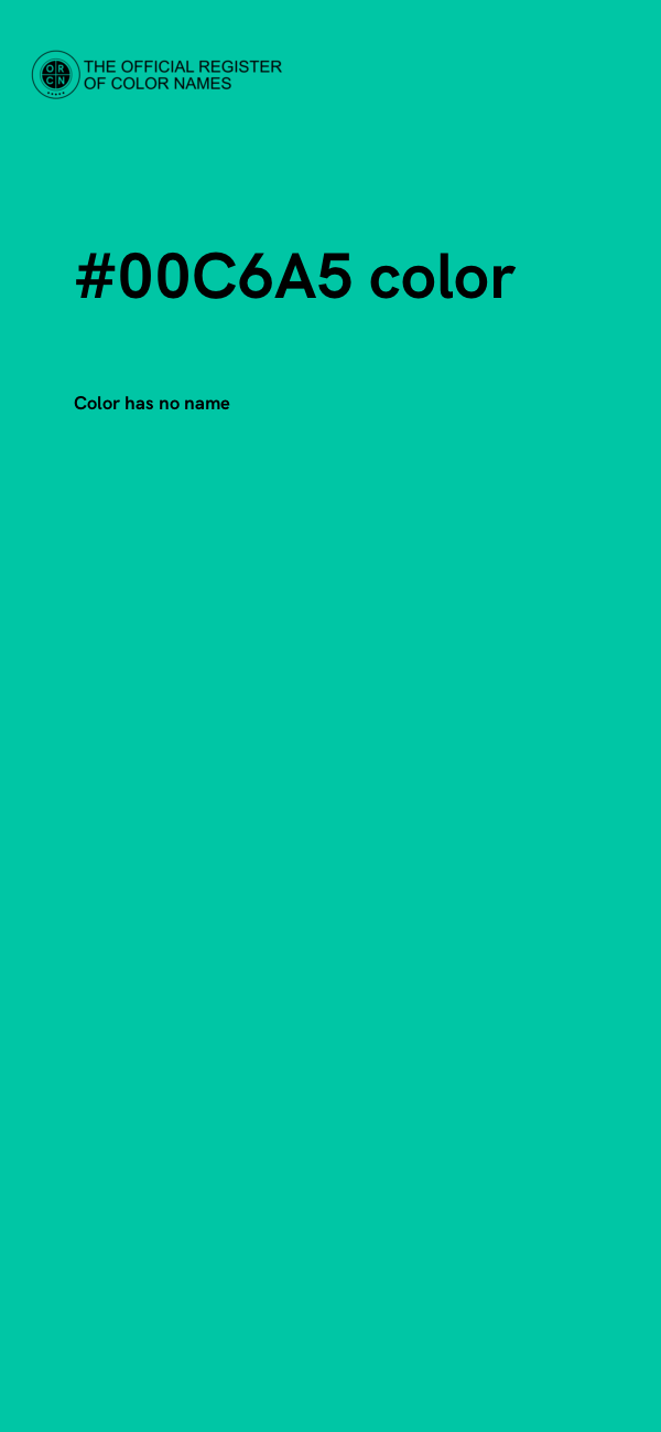 #00C6A5 color image