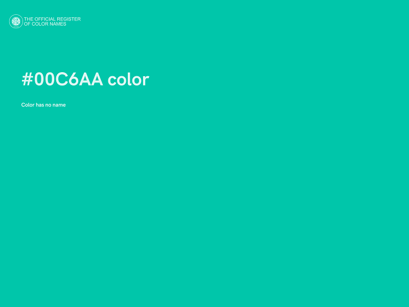 #00C6AA color image