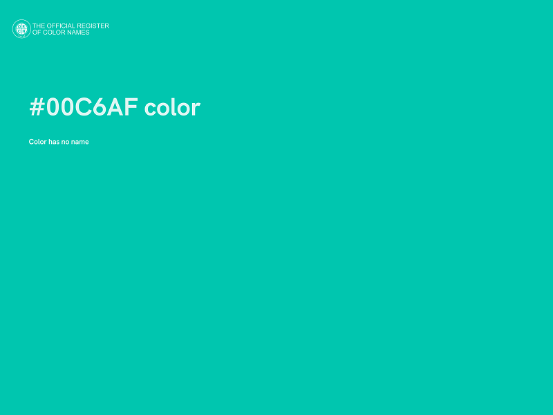 #00C6AF color image