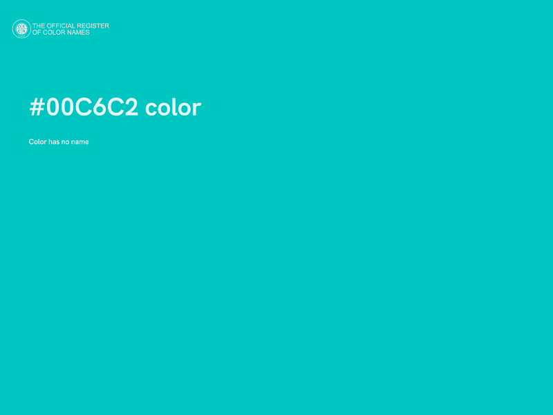 #00C6C2 color image