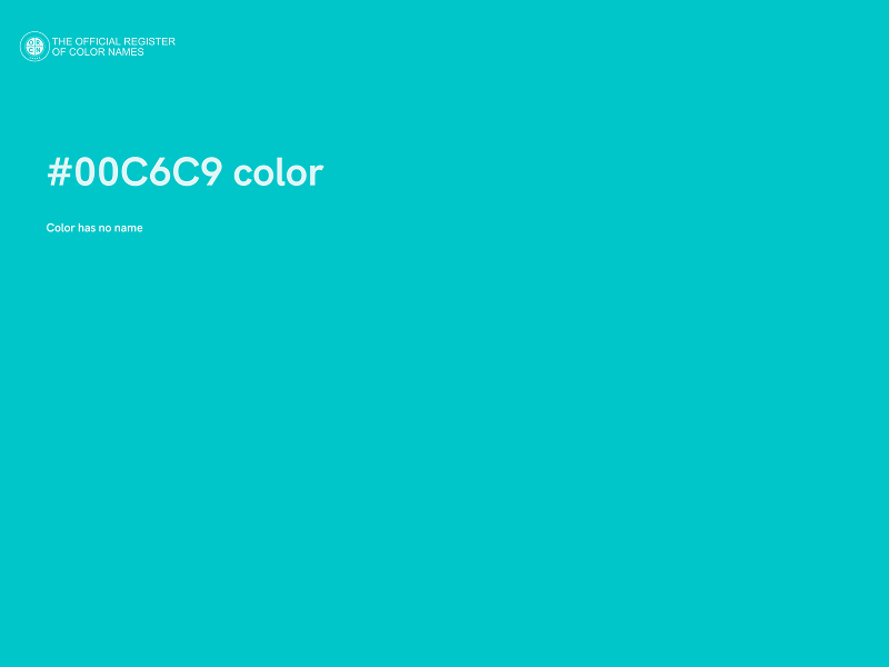 #00C6C9 color image