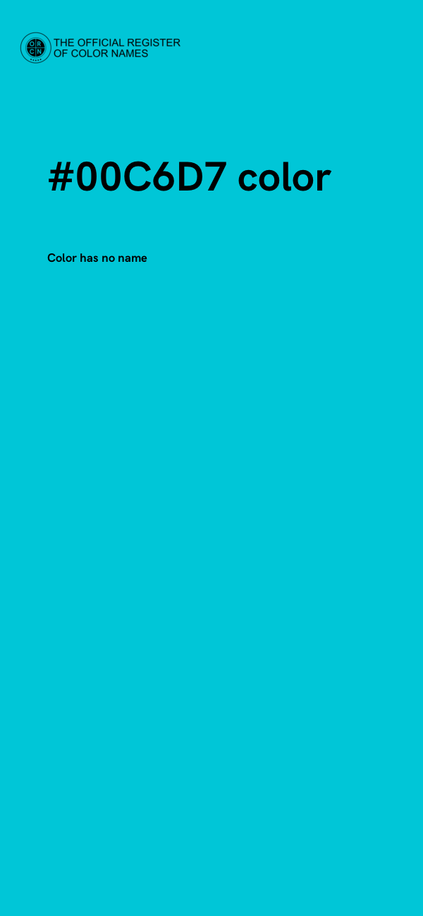 #00C6D7 color image