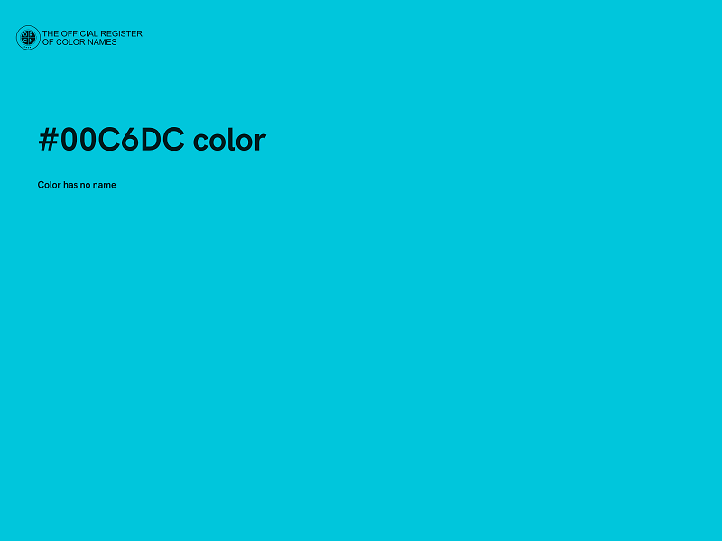 #00C6DC color image