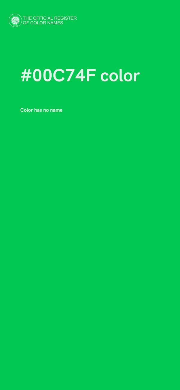 #00C74F color image