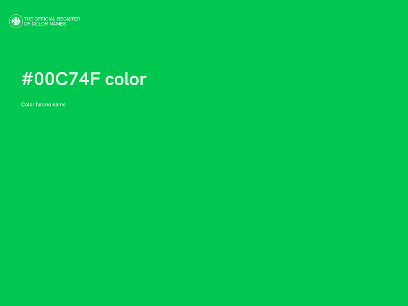 #00C74F color image