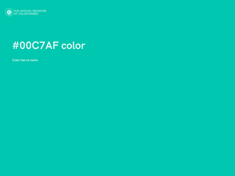 #00C7AF color image