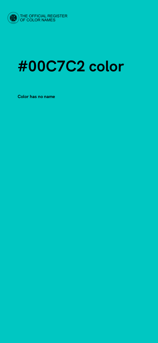 #00C7C2 color image