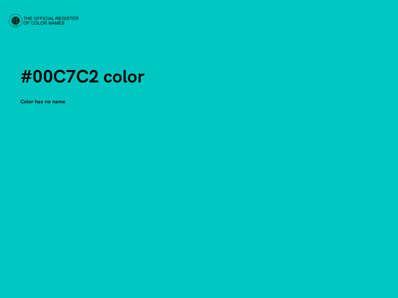 #00C7C2 color image