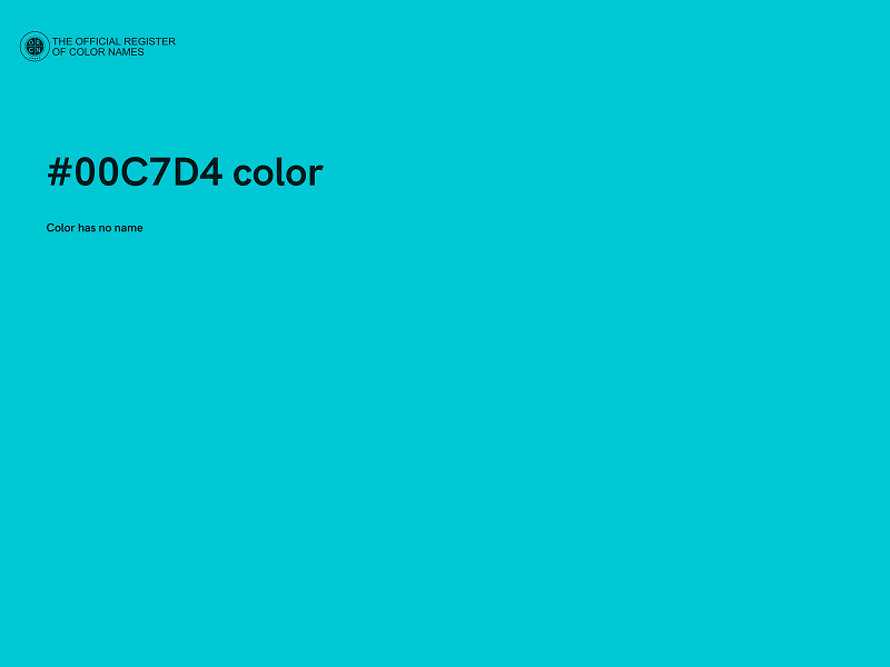 #00C7D4 color image
