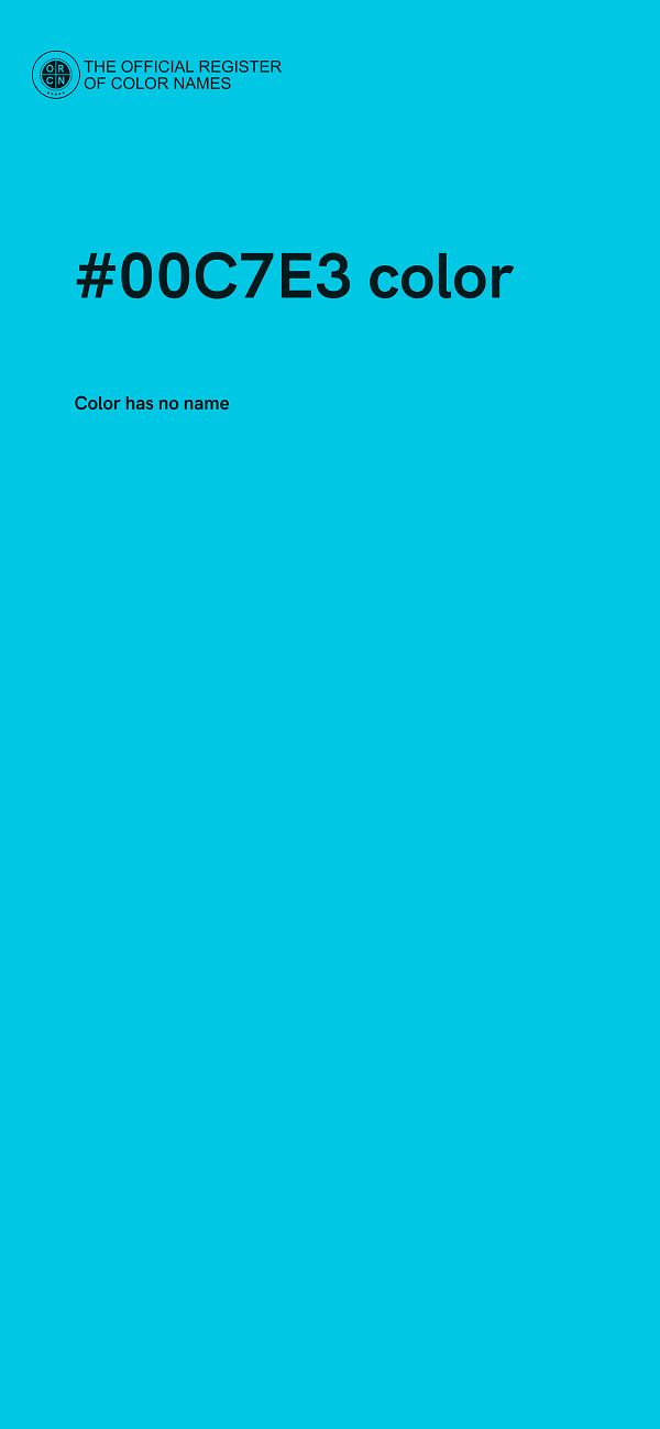#00C7E3 color image