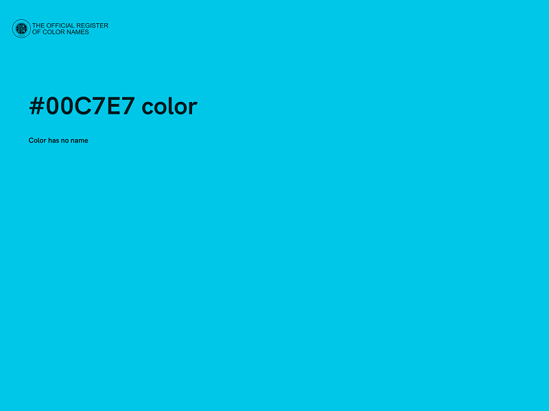 #00C7E7 color image