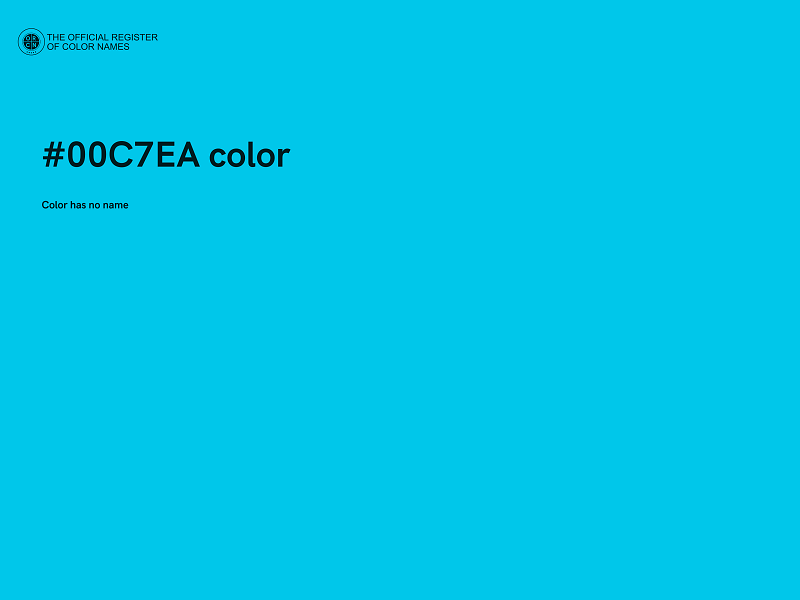 #00C7EA color image