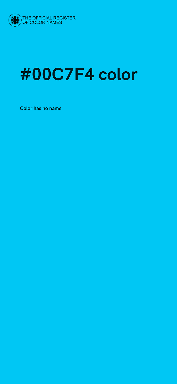 #00C7F4 color image