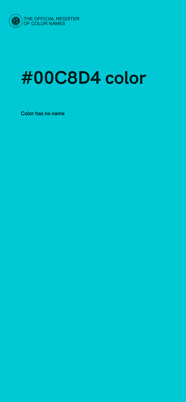 #00C8D4 color image