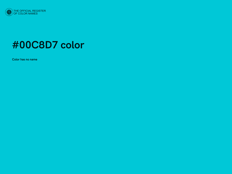 #00C8D7 color image