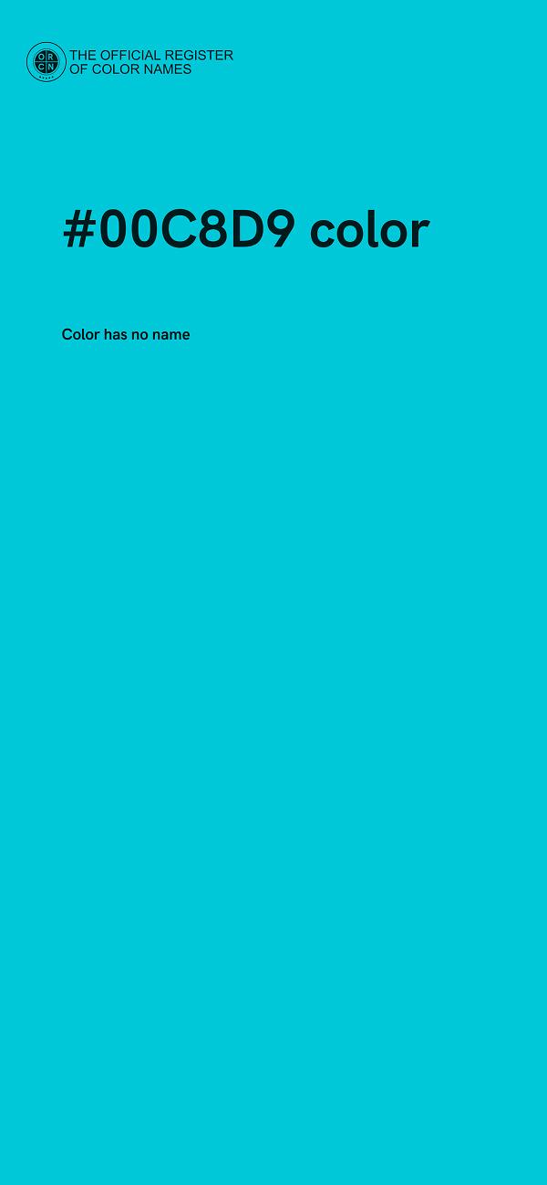 #00C8D9 color image