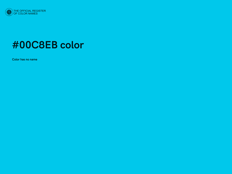 #00C8EB color image