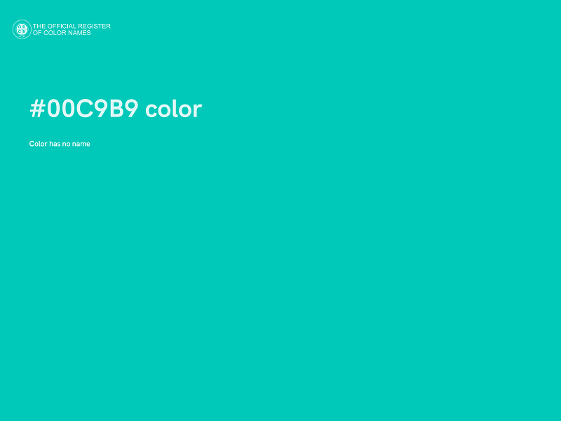 #00C9B9 color image