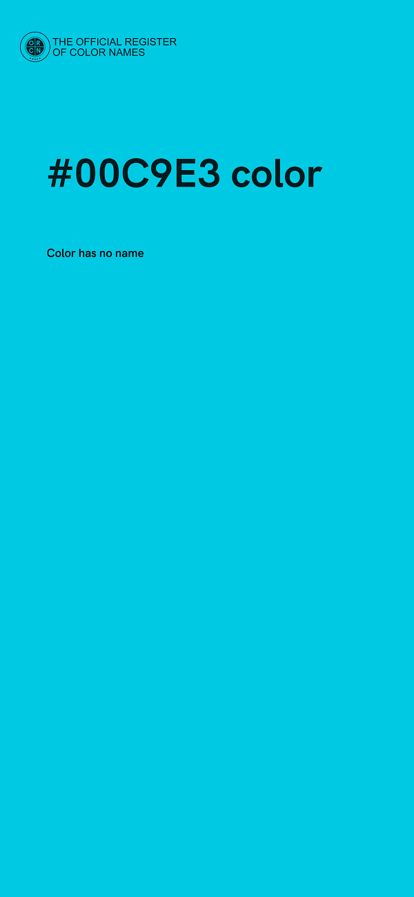 #00C9E3 color image