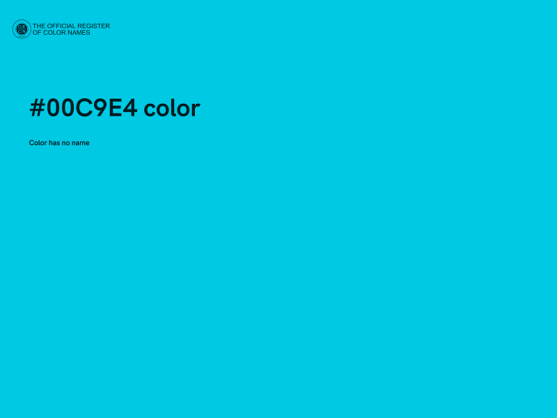 #00C9E4 color image