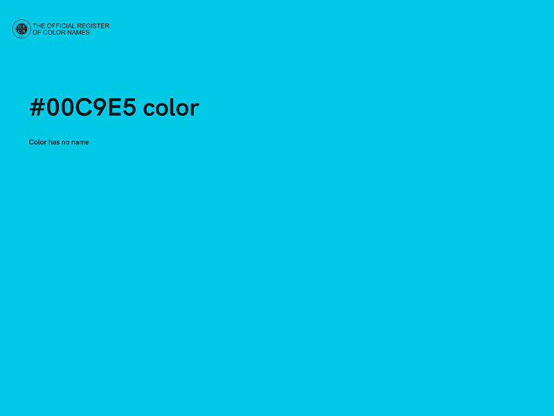 #00C9E5 color image