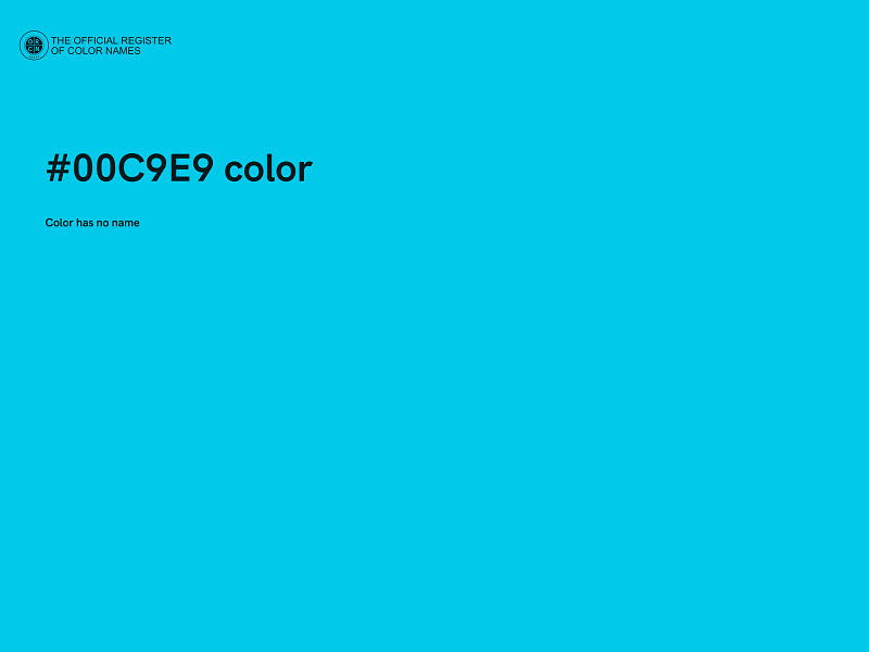 #00C9E9 color image