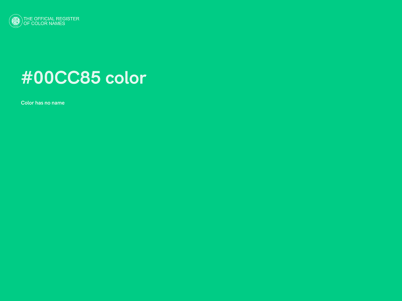 #00CC85 color image