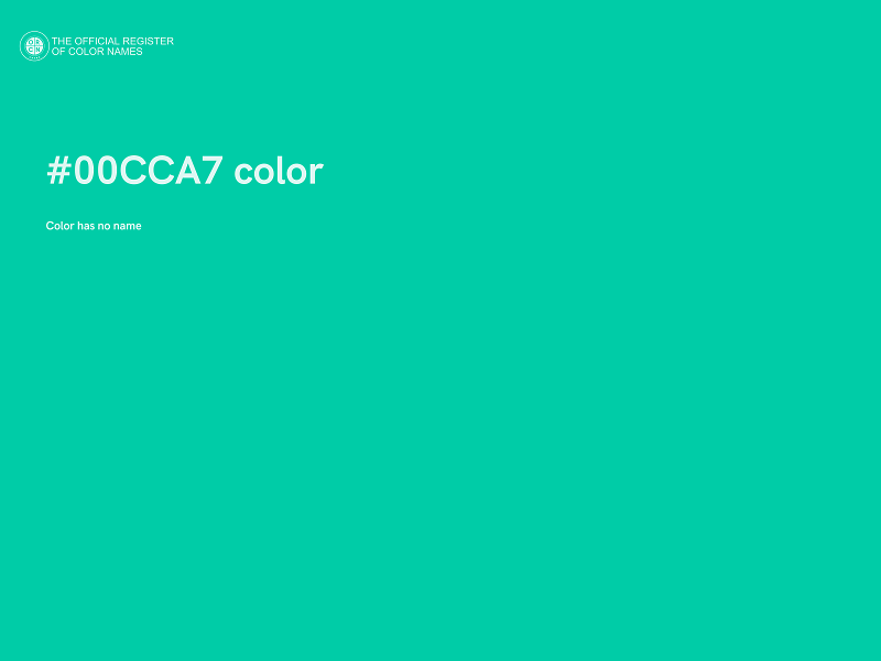 #00CCA7 color image