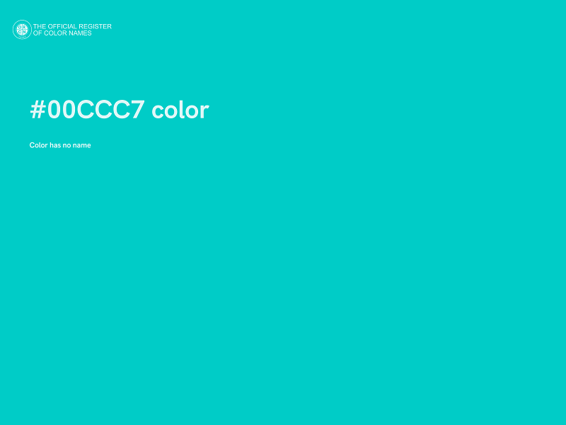#00CCC7 color image