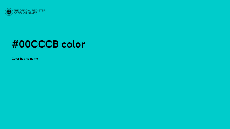#00CCCB color image
