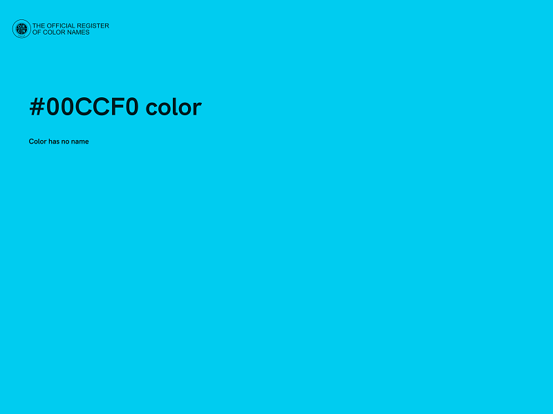 #00CCF0 color image