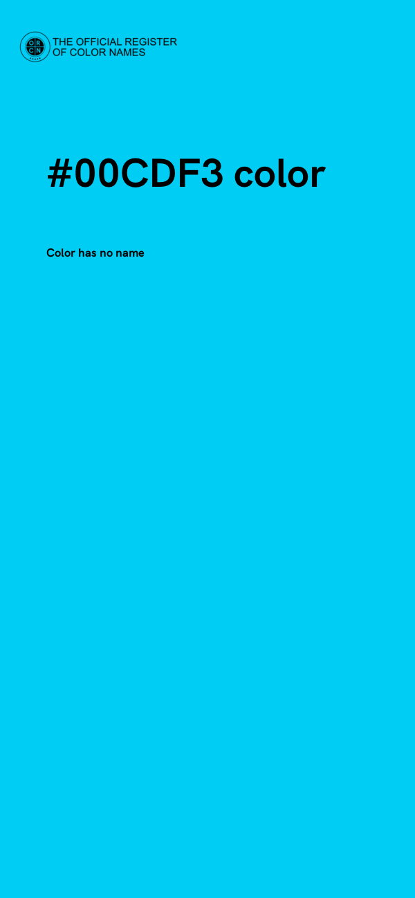 #00CDF3 color image