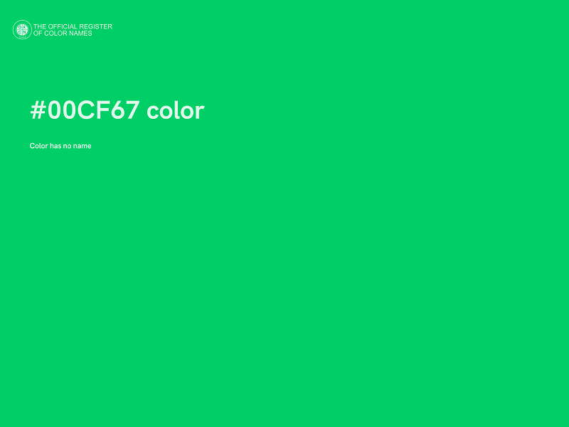 #00CF67 color image