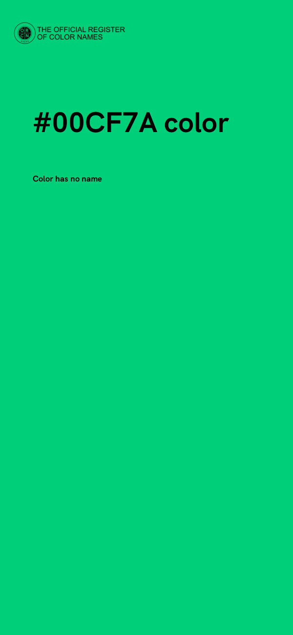 #00CF7A color image