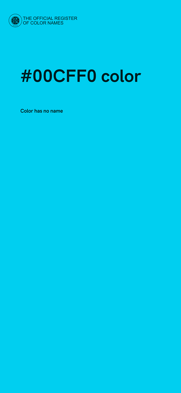 #00CFF0 color image