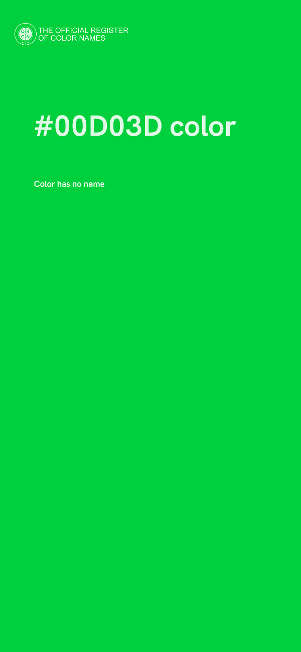 #00D03D color image