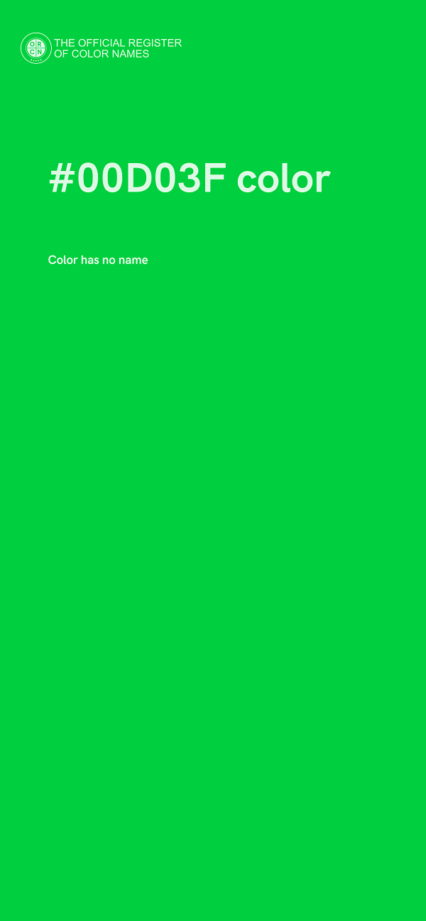 #00D03F color image