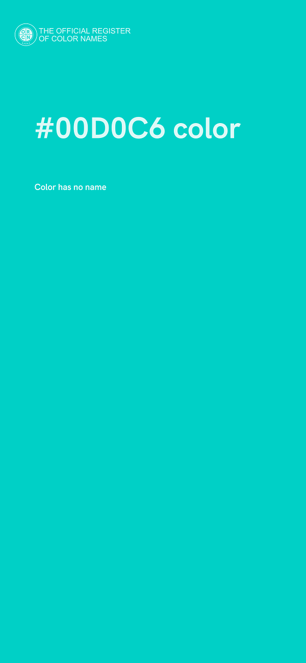 #00D0C6 color image