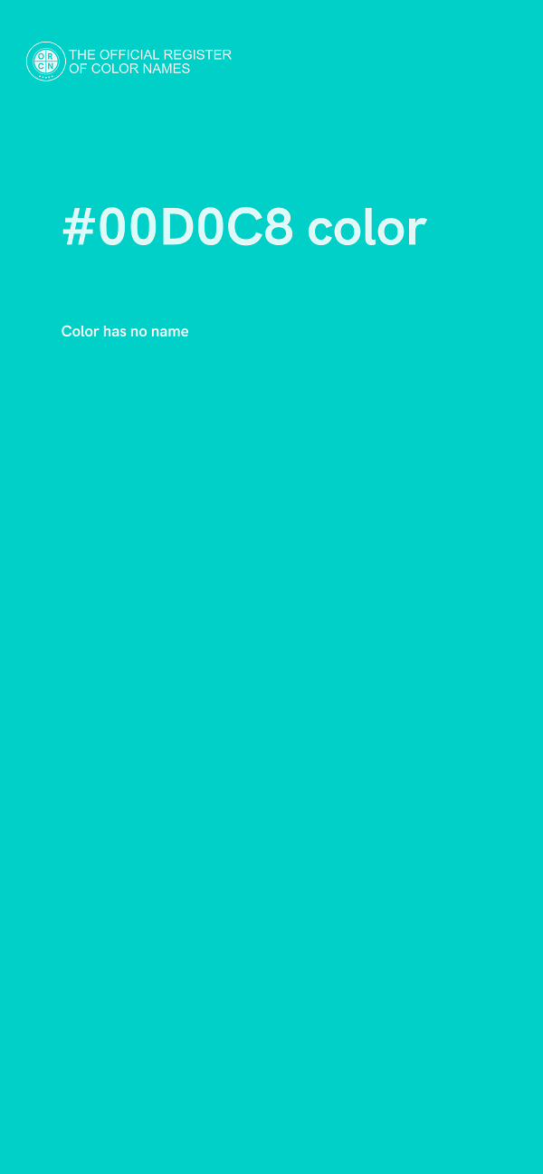 #00D0C8 color image